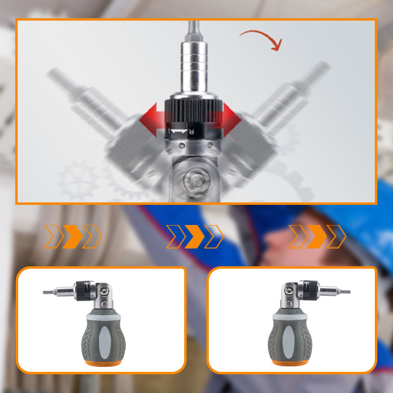 Versatile 9-in-1 Magnetic Ratcheting Screwdriver Bit Kit