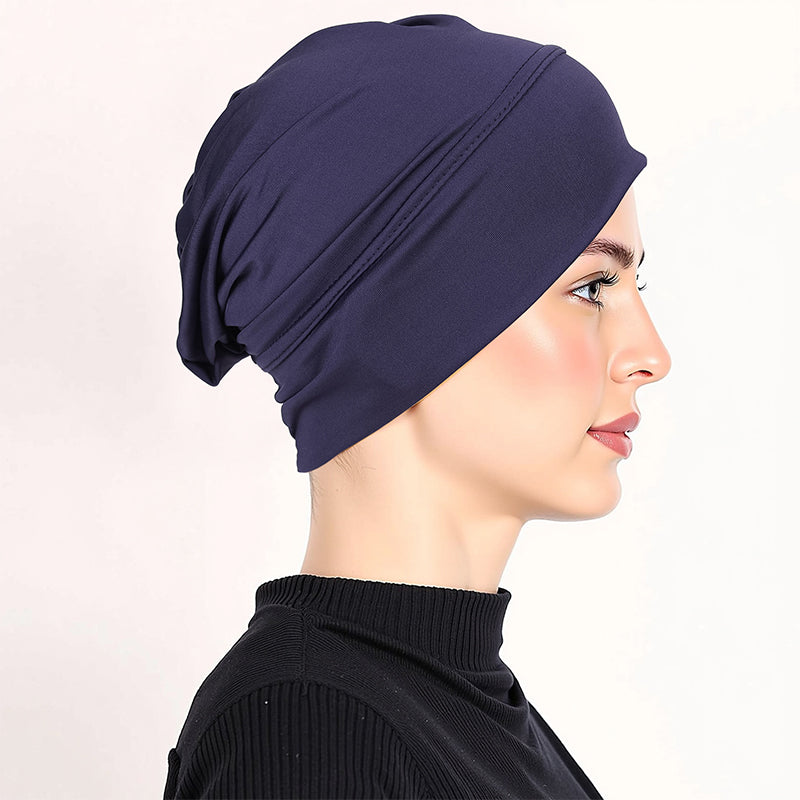 👒 BUY 1 GET 1 FREE! ✨ Soft Stretch Turban Cap – Milk Silk, Anti-Slip, Multi-Use ✨