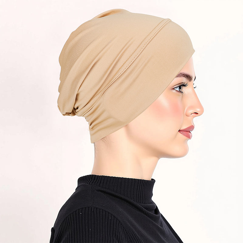👒 BUY 1 GET 1 FREE! ✨ Soft Stretch Turban Cap – Milk Silk, Anti-Slip, Multi-Use ✨