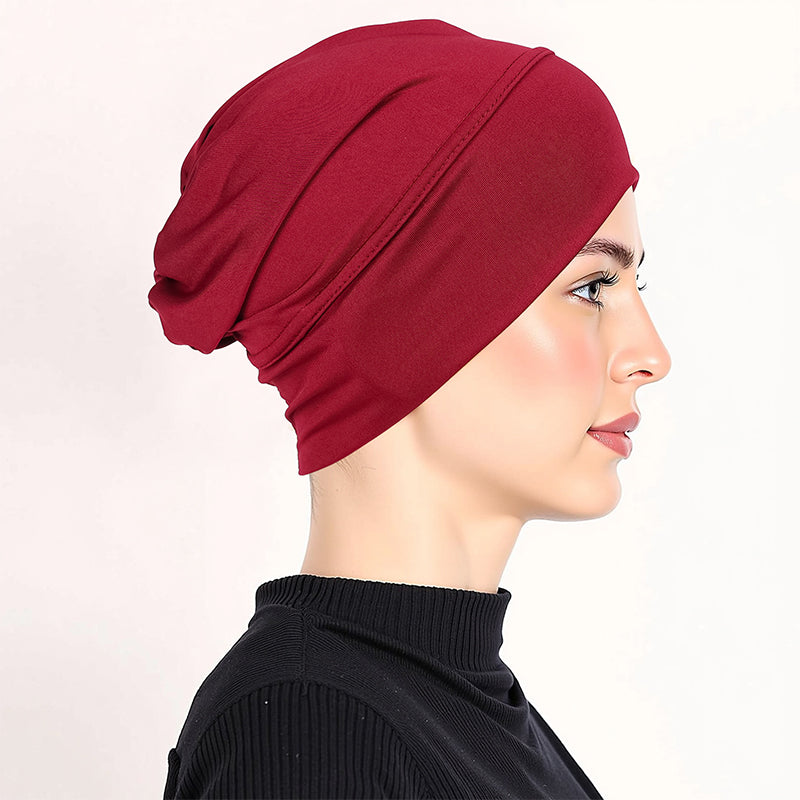 👒 BUY 1 GET 1 FREE! ✨ Soft Stretch Turban Cap – Milk Silk, Anti-Slip, Multi-Use ✨