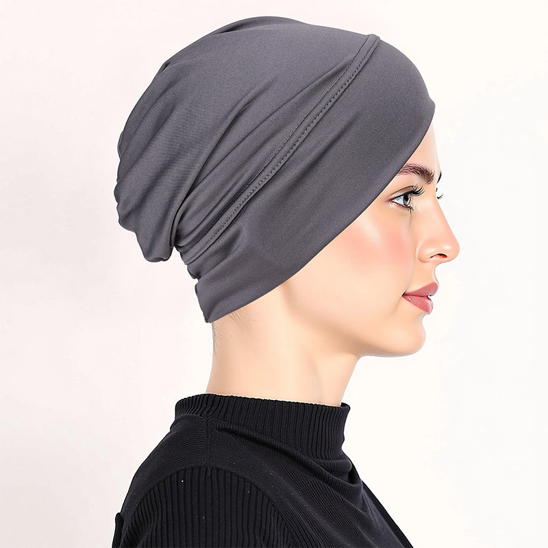 👒 BUY 1 GET 1 FREE! ✨ Soft Stretch Turban Cap – Milk Silk, Anti-Slip, Multi-Use ✨