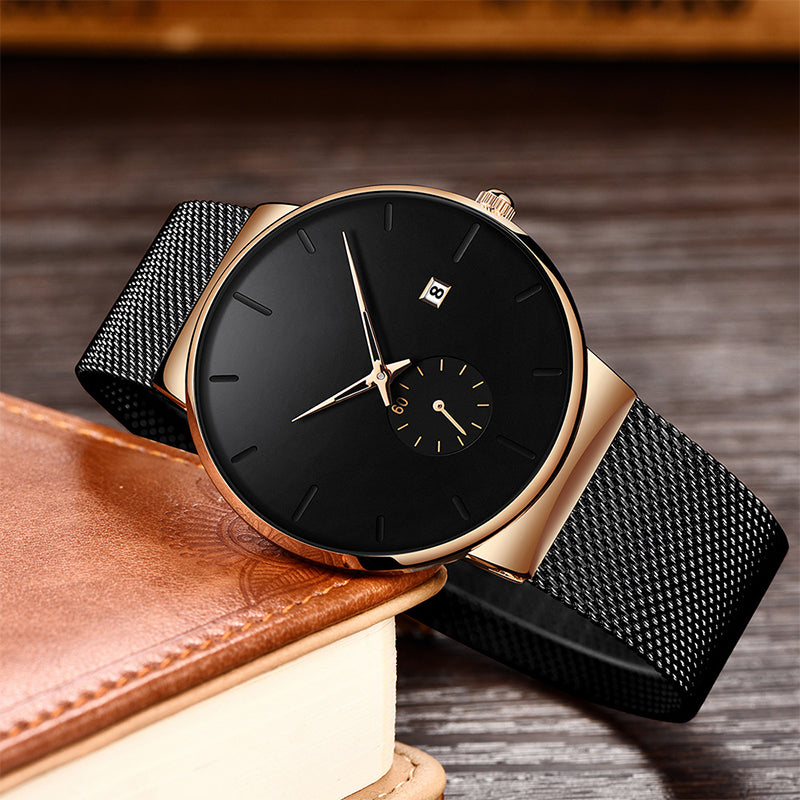 Men's Minimalist Waterproof Quartz Watch