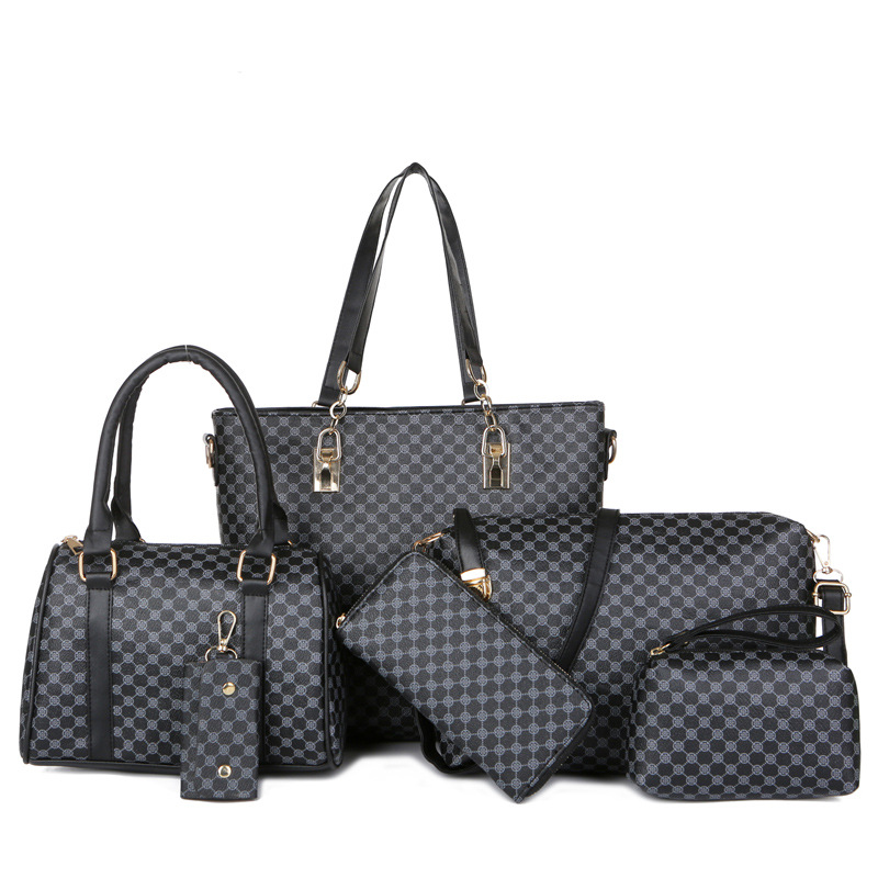 👜 Stylish 6-in-1 Mom-and-Baby Bag Set – Printed, versatile shoulder bag, crossbody bag, and handbag for everyday use 🌿