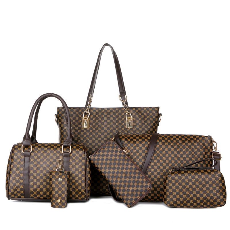 👜 Stylish 6-in-1 Mom-and-Baby Bag Set – Printed, versatile shoulder bag, crossbody bag, and handbag for everyday use 🌿