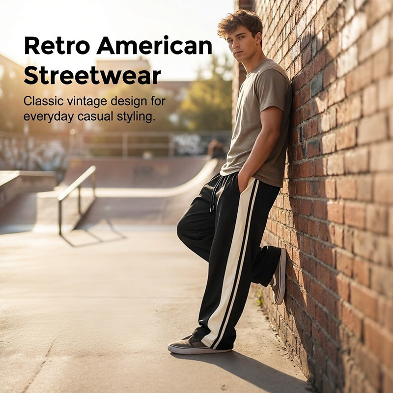 🏃‍♂️Men's Loose Fit Track Pants – Adjustable, Breathable, Versatile 👖