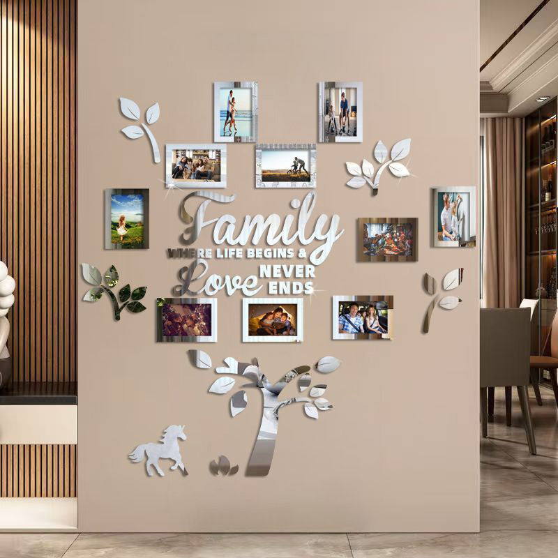 🌳 LIMITED-TIME 50% OFF! ✨ 3D Family Tree Photo Frame Wall Sticker – Modern, Glossy, Self-Adhesive 🏡