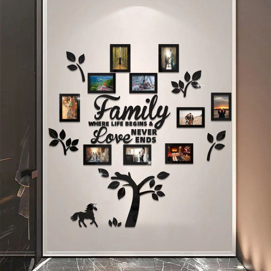 🌳 LIMITED-TIME 50% OFF! ✨ 3D Family Tree Photo Frame Wall Sticker – Modern, Glossy, Self-Adhesive 🏡