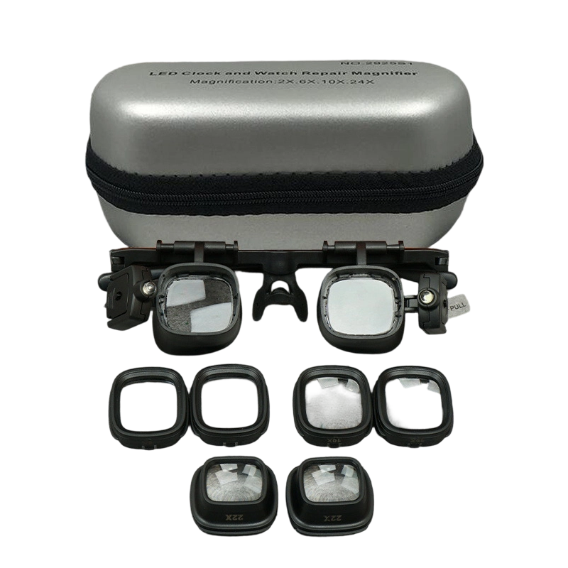 🔬✨ Precision LED Magnifier Glasses – Interchangeable Lenses, Dual LED, Hands-Free 💡