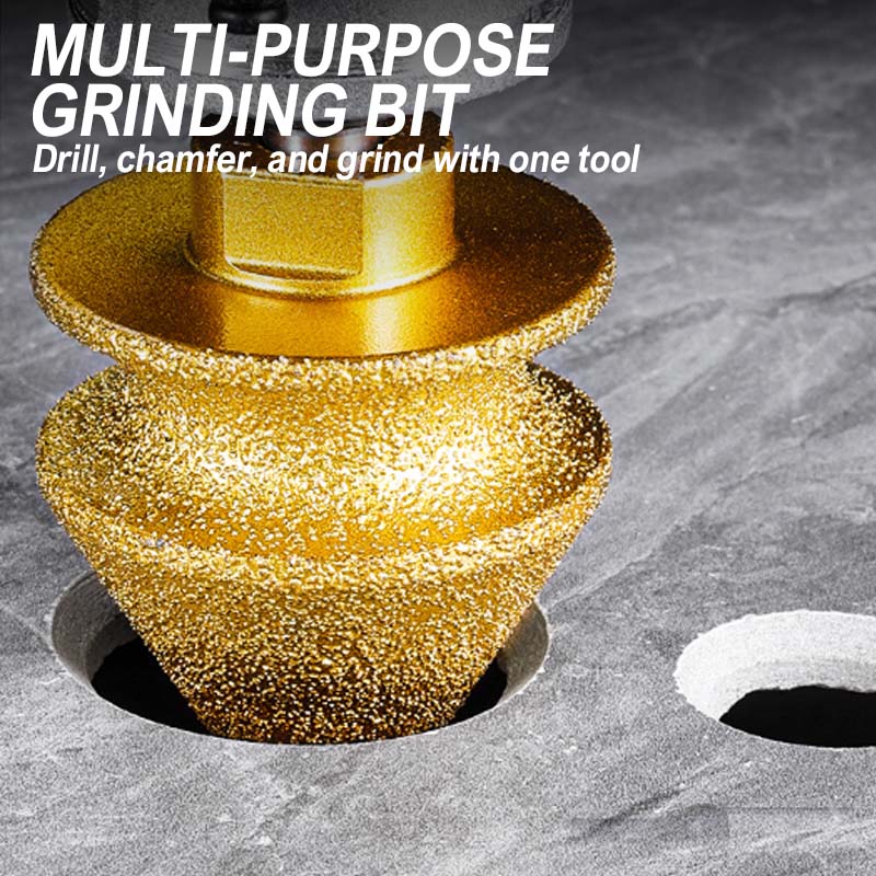 ⚙️ LIMITED-TIME 50% OFF! ✨ Diamond Chamfering Bit for Grinder – Multi-Function, Brazed Diamond, M10 Fit 🔧