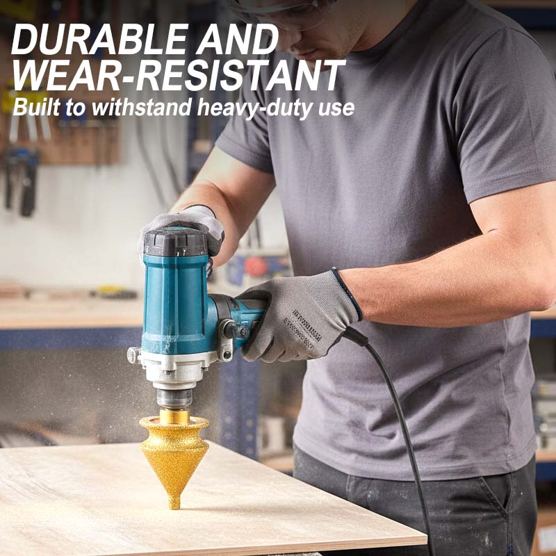 ⚙️ LIMITED-TIME 50% OFF! ✨ Diamond Chamfering Bit for Grinder – Multi-Function, Brazed Diamond, M10 Fit 🔧