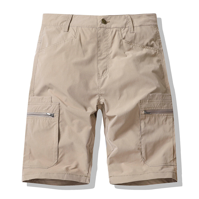 ✨ Men's Zip-Up Cargo Shorts – Breathable, Secure Pockets, Loose Fit 🏞️