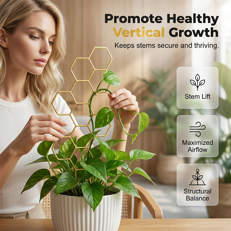 🌿 LIMITED-TIME 50% OFF! ✨ Honeycomb Plant Trellis – Rust-Proof, Stackable, Easy Install 🐝