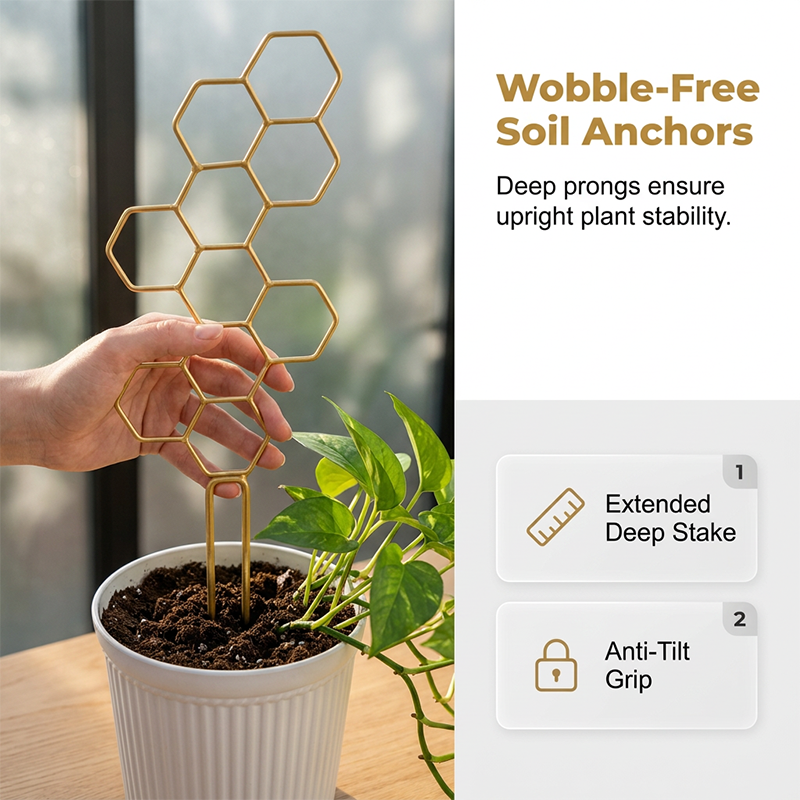 🌿 LIMITED-TIME 50% OFF! ✨ Honeycomb Plant Trellis – Rust-Proof, Stackable, Easy Install 🐝