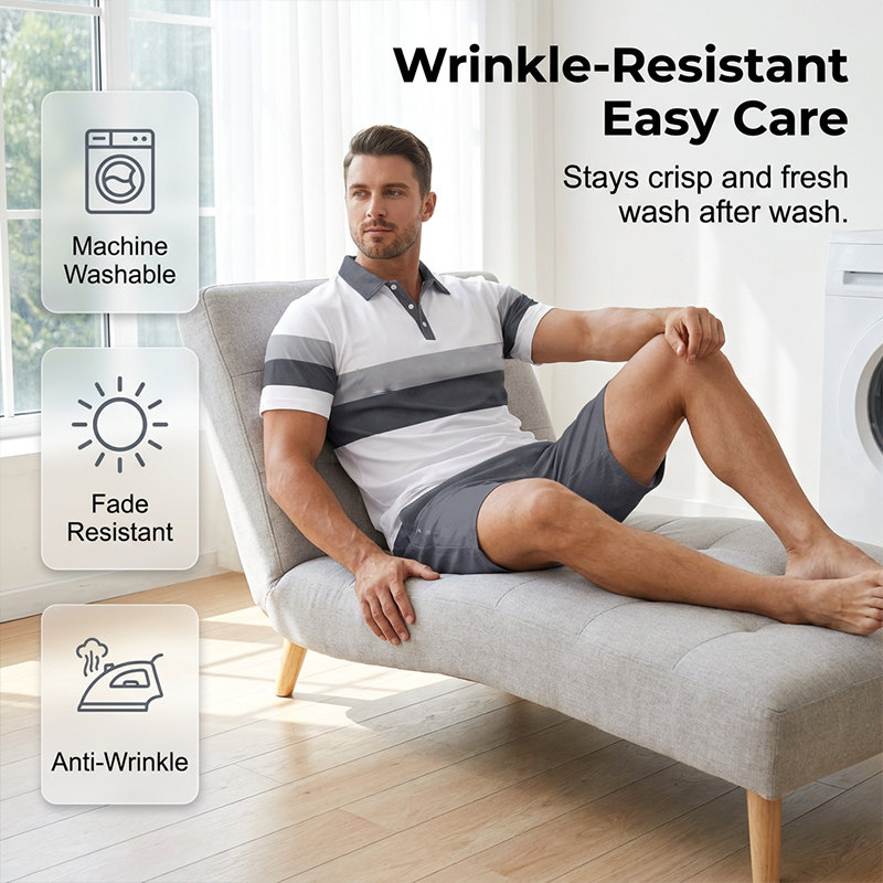 Men's Two-Piece Shirt and Shorts Set – Digital Print, Athletic Fit, Wrinkle Resistant ✨