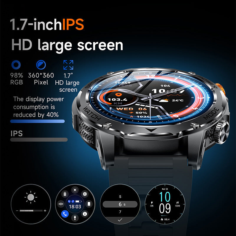 ⌚ LIMITED‑TIME 50% OFF! 🔦 1000mAh Battery Smart Bluetooth Sports Watch – Long‑Lasting, Multi‑Sport, Practical