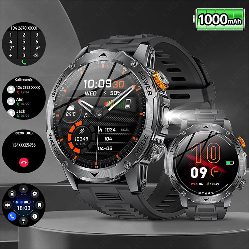 ⌚ LIMITED‑TIME 50% OFF! 🔦 1000mAh Battery Smart Bluetooth Sports Watch – Long‑Lasting, Multi‑Sport, Practical