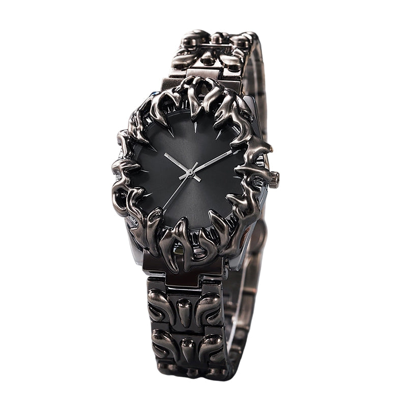 ⌚ LIMITED-TIME 50% OFF! ✨ Creative Claw-Shaped Quartz Watch for Men – Red Dial, Sculptural Bracelet, Statement Style 🔥
