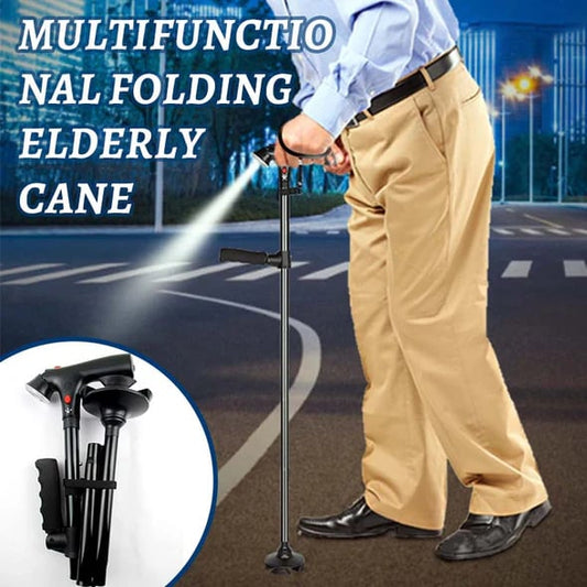 A new type of foldable crutch with LED lights 🦯