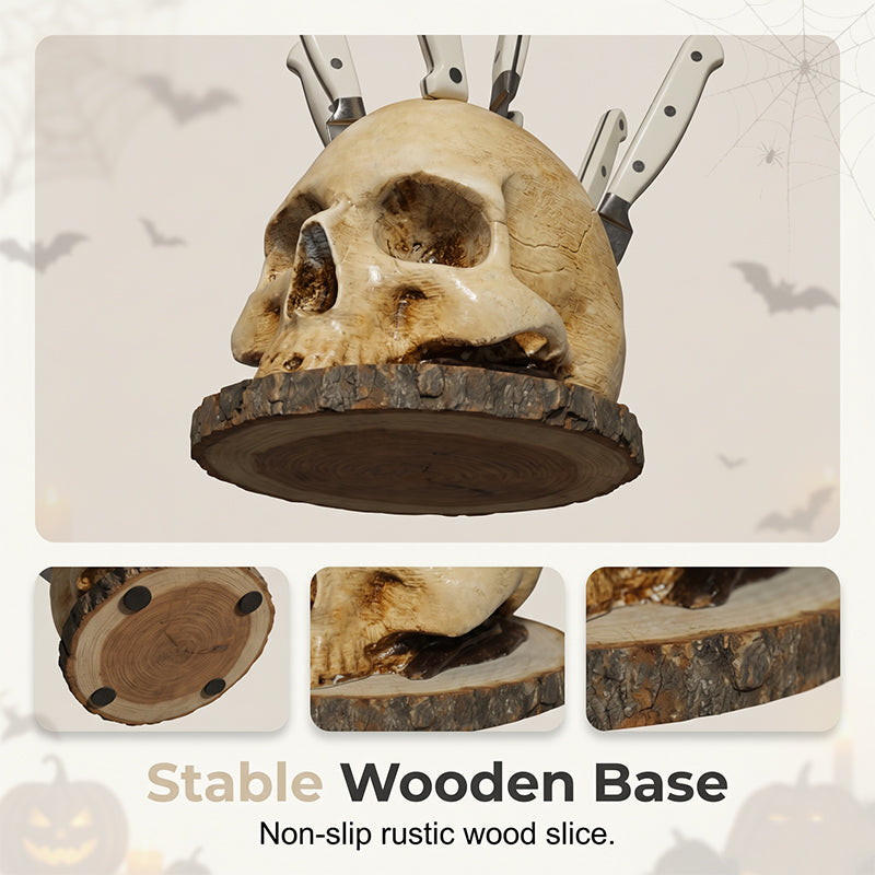 🎉 2026 Sale — Over 71,000 Sold!💞 Funny Skull Knife Holder for Kitchen Storage – Spooky & Functional 💀