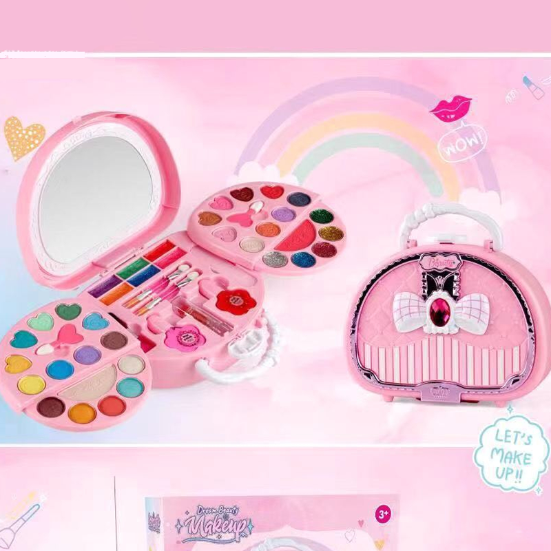 🎉 2026 Sale — Over 26,000 Sold!💖 Kids Washable Makeup Toy Set with Portable Pink Handbag 👛