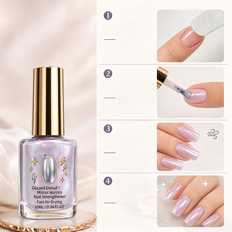 🎉 2026 Sale — Over 24,700 Sold!💅 Lilac Glossy Mirror Nail Strengthener