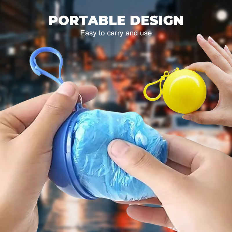 🌧️ Portable, disposable raincoat – ✨ Feather-light, instant protection, and a smooth, worry-free outing 🎒🏕️