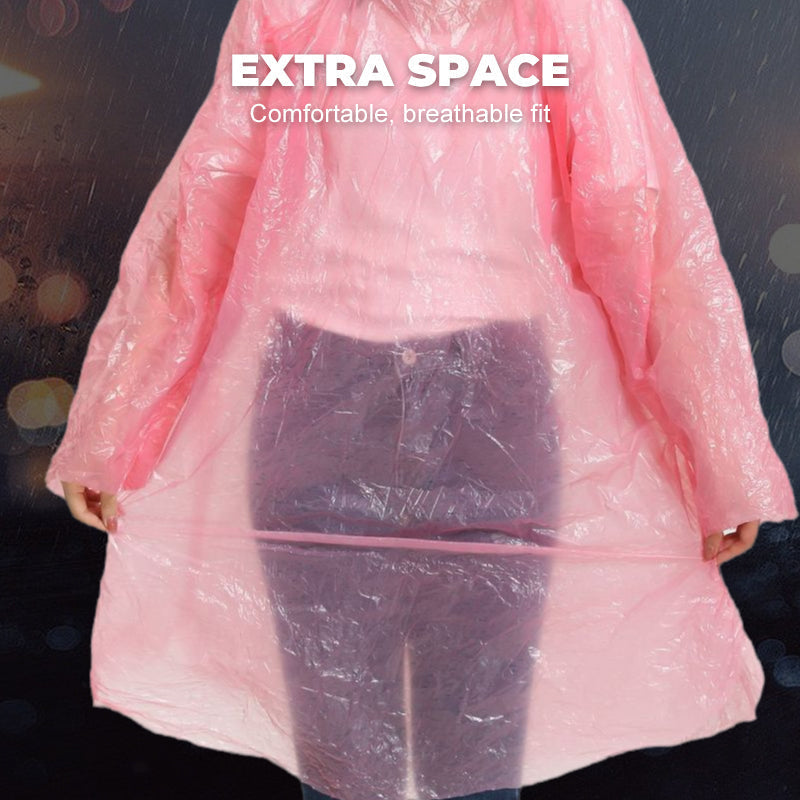 🌧️ Portable, disposable raincoat – ✨ Feather-light, instant protection, and a smooth, worry-free outing 🎒🏕️