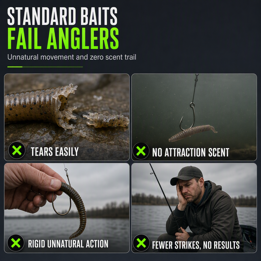 🎣 LIMITED-TIME 50% OFF! ✨ Simulation Earthworm Soft Fishing Lures – Scented, Lifelike, Durable 🌊