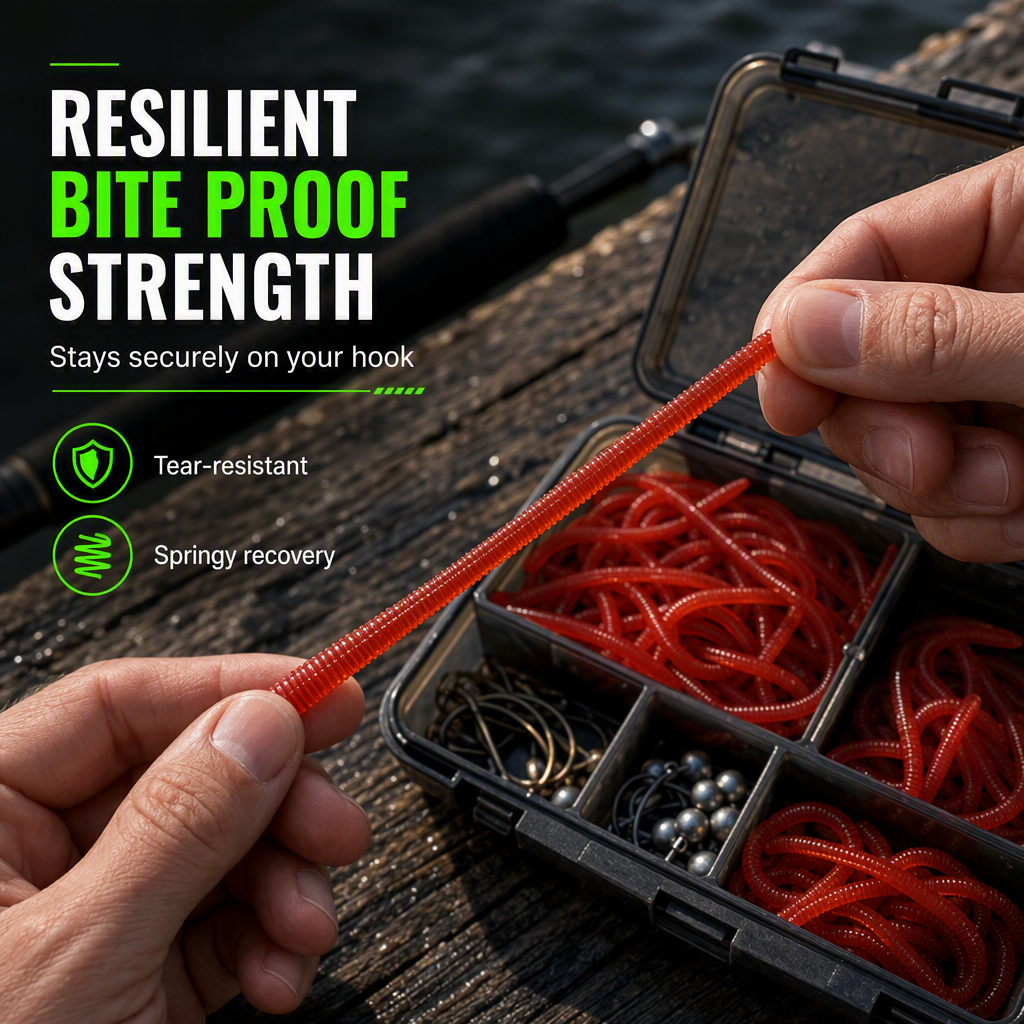🎣 LIMITED-TIME 50% OFF! ✨ Simulation Earthworm Soft Fishing Lures – Scented, Lifelike, Durable 🌊