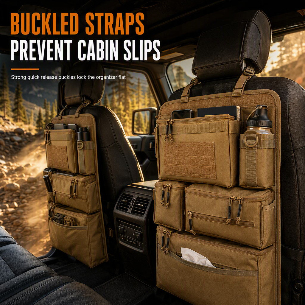 🚙 LIMITED-TIME 50% OFF! 🎒 Heavy Duty Tactical Car Backseat Organizer – Wear-resistant, Multi-pocket, Easy Mount 🛠️