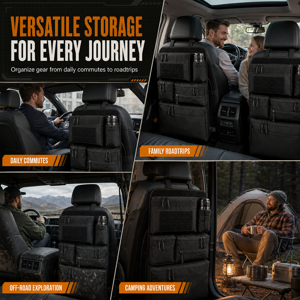 🚙 LIMITED-TIME 50% OFF! 🎒 Heavy Duty Tactical Car Backseat Organizer – Wear-resistant, Multi-pocket, Easy Mount 🛠️